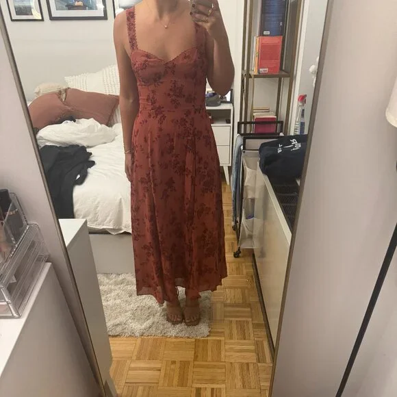 Reformation Lela Dress in Clarette - Size 8 - Picture 2 of 4